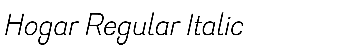 Hogar Regular Italic